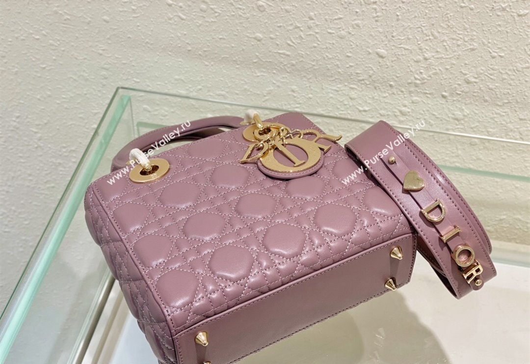 Dior Small Lady Dior My ABCDior Bag in Cannage Lambskin Peony Pink 2023 (BF-231228028)