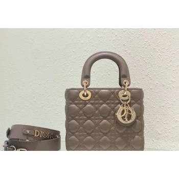 Dior Small Lady Dior My ABCDior Bag in Cannage Lambskin Taupe Grey 2023 (BF-231228029)