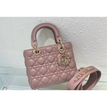 Dior Small Lady Dior My ABCDior Bag in Cannage Lambskin Nude Pink 2023 (BF-231228031)