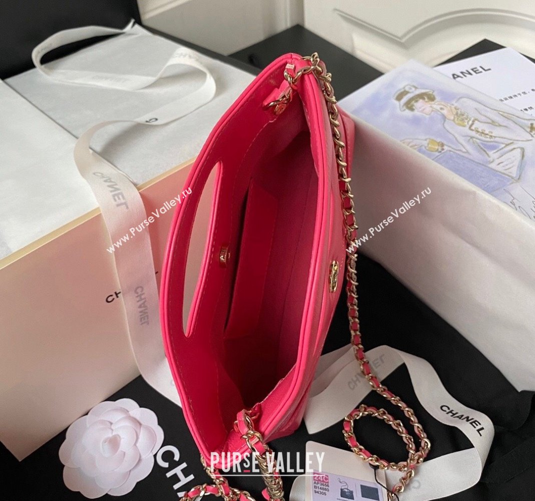 Chanel Quilted Calfskin East-West Mini 31 Shopping Bag AS3656 Dark Pink 2023 (yezi-231226085)