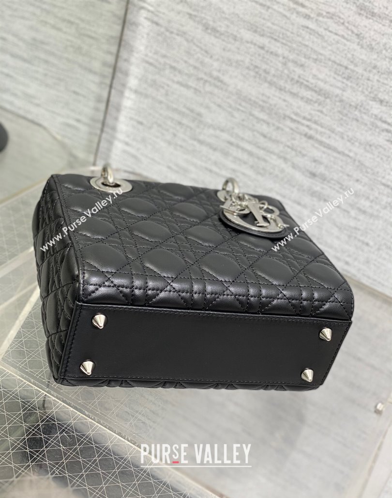 Dior Small Lady Dior My ABCDior Bag in Cannage Lambskin Black/Silver 2023 (BF-231228044)