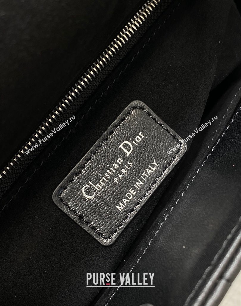 Dior Small Lady Dior My ABCDior Bag in Cannage Lambskin Black/Silver 2023 (BF-231228044)