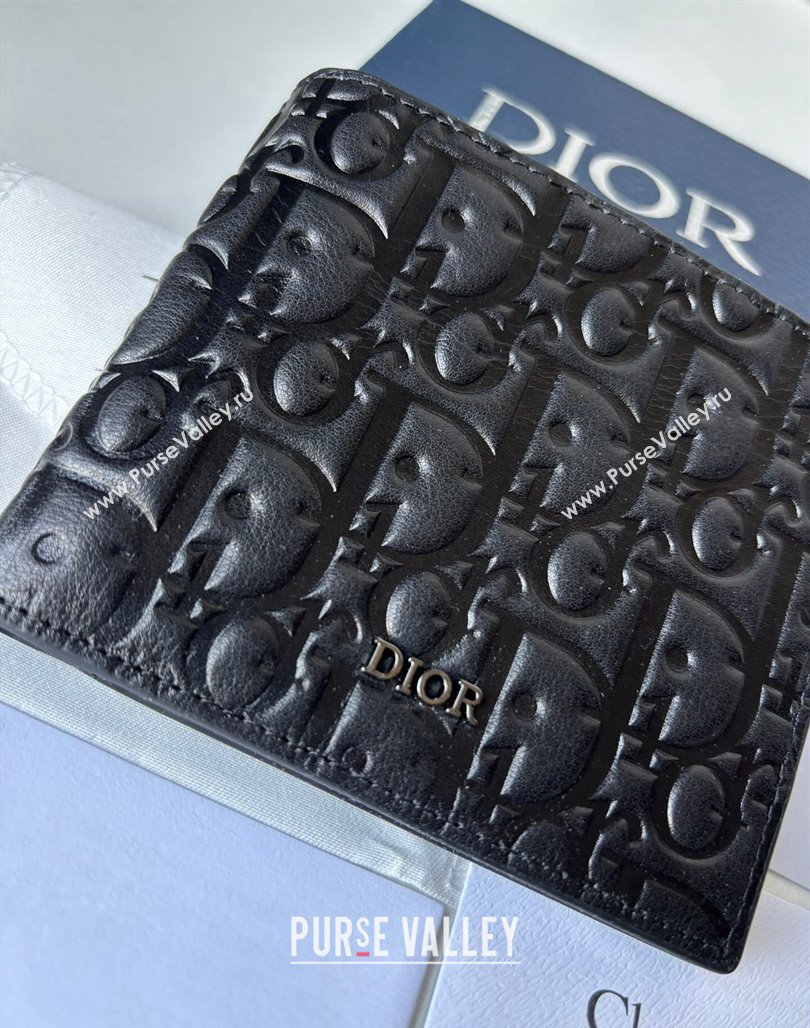 Dior Mens Compact Wallet in Black Dior Gravity Leather 2023 (BF-231228047)