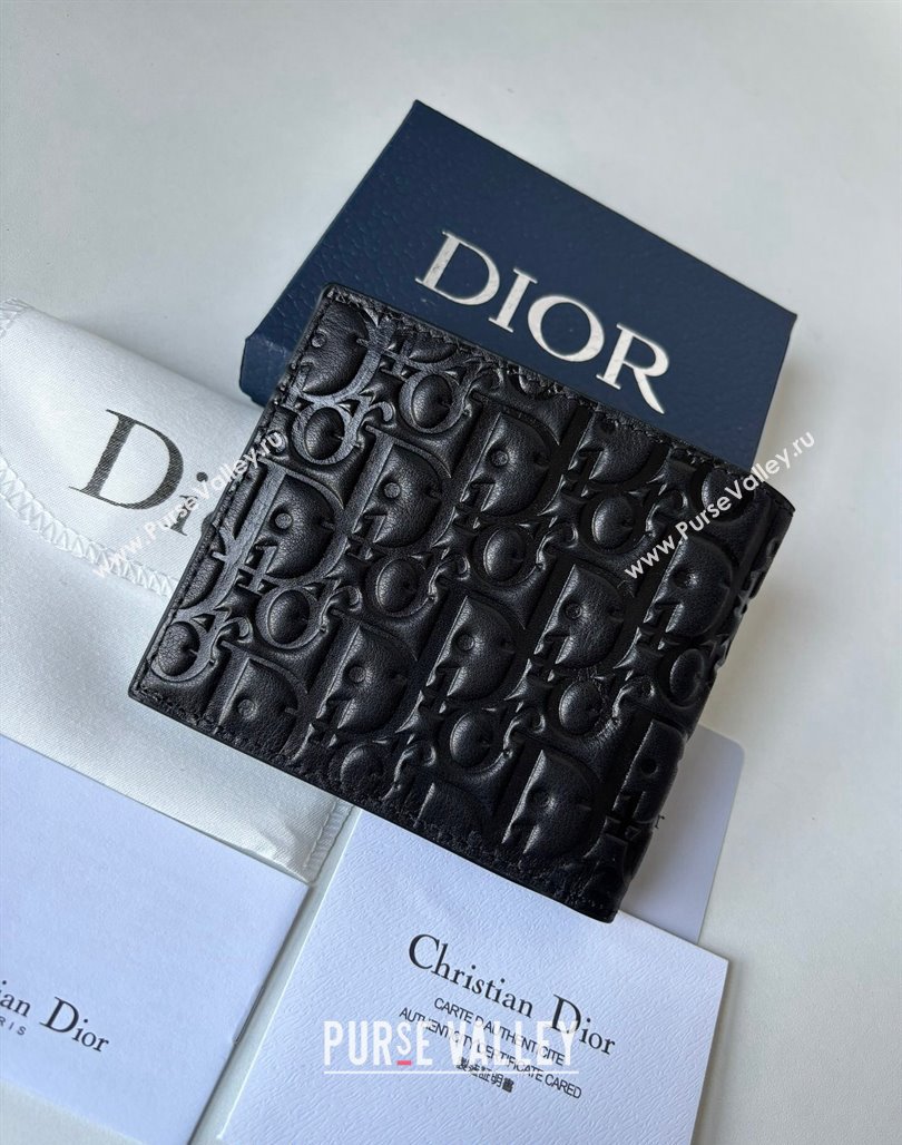 Dior Mens Compact Wallet in Black Dior Gravity Leather 2023 (BF-231228047)