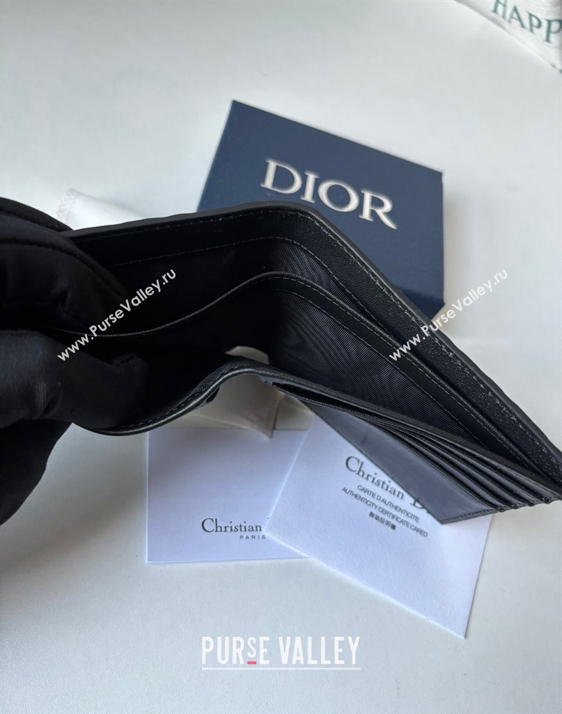 Dior Mens Compact Wallet in Black Dior Gravity Leather 2023 (BF-231228047)