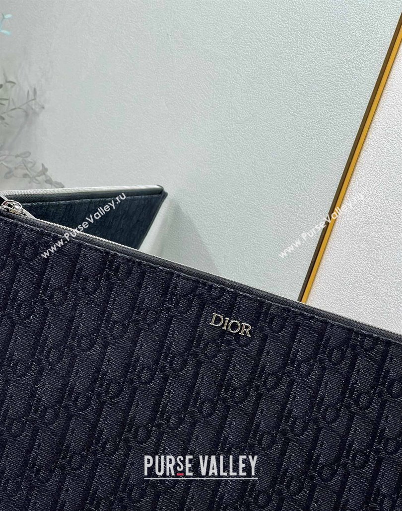 Dior A4 Pouch in Black Dior Oblique Jacquard 2023 (BF-231228059)