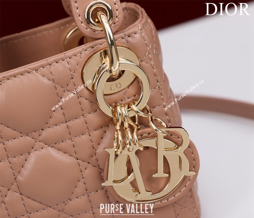 Dior Micro Lady Dior Bag in Lambskin Nude 2023 M0856 (XXG-231228083)