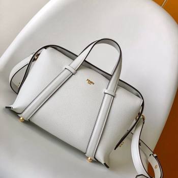 Fendi Boston 365 Bag in Full-Grain Leather White 2023 (AF-231228106)