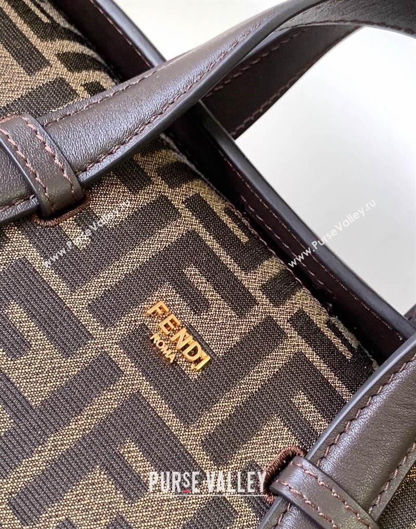 Fendi Boston 365 Bag in Brown FF jacquard 2023 (AF-231228109)