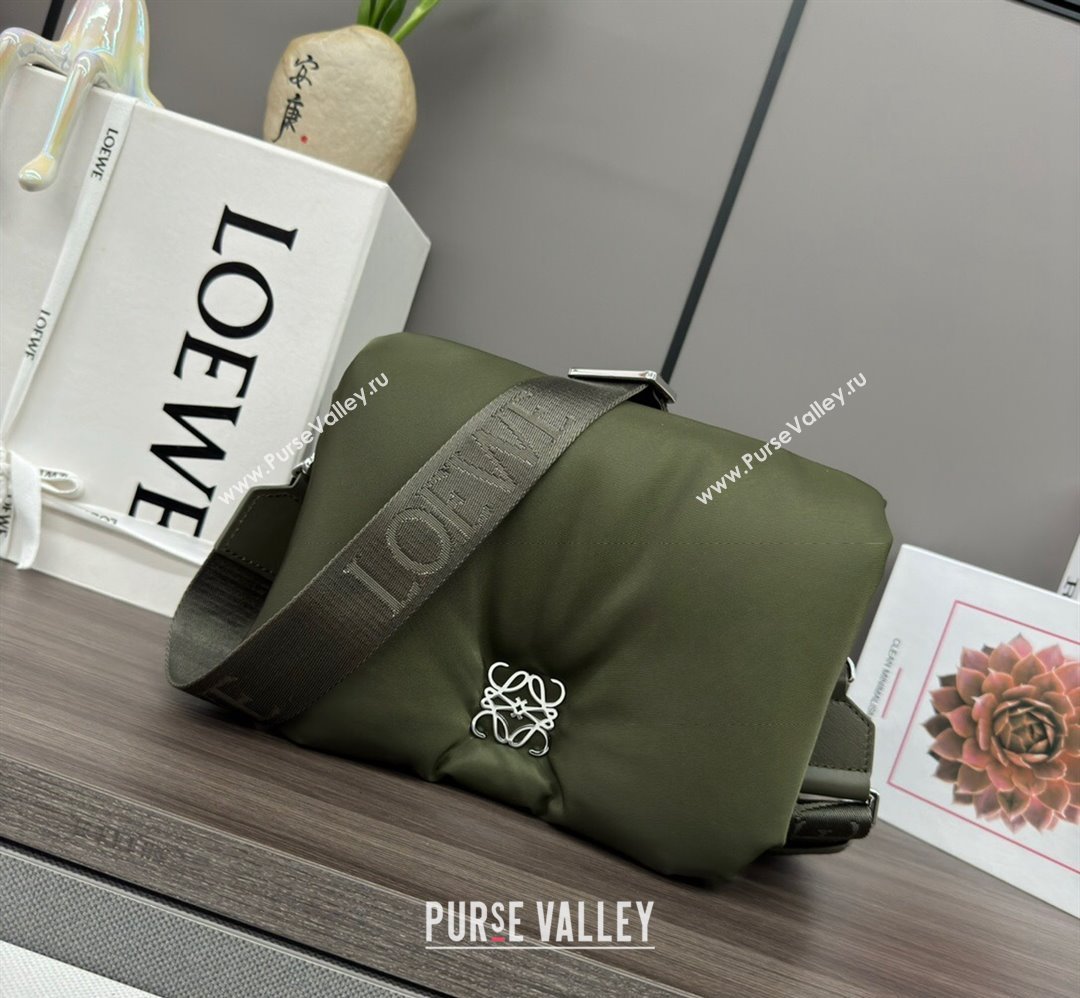 Loewe Puffer Goya Bag in Nylon Green 2023 062768 (Ys-231229111)