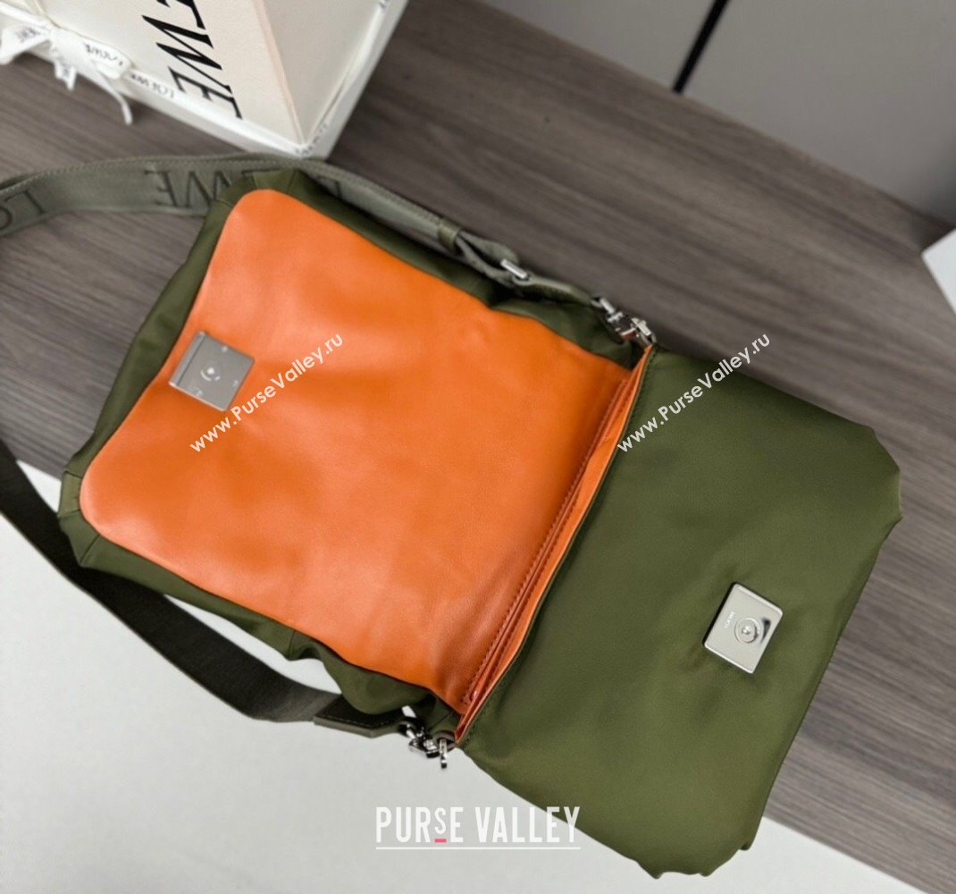 Loewe Puffer Goya Bag in Nylon Green 2023 062768 (Ys-231229111)