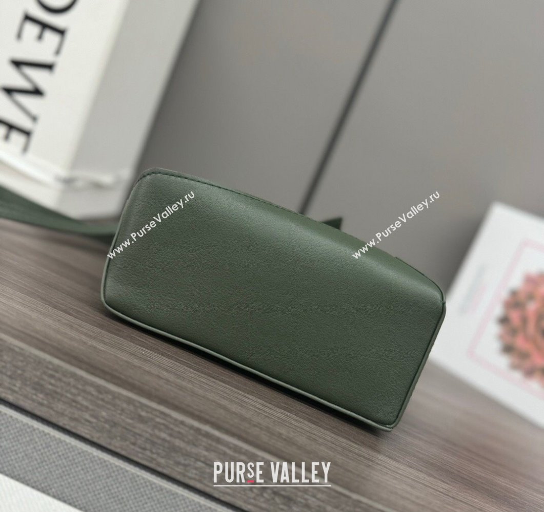 Loewe Mini Puzzle Edge bag in Grained Calfskin Green 2023 062312 (Ys-231229114)