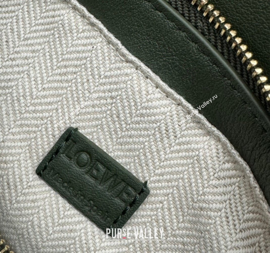 Loewe Mini Puzzle Edge bag in Grained Calfskin Green 2023 062312 (Ys-231229114)