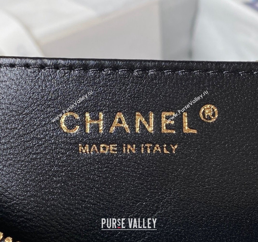 Chanel Shiny Lambskin Hobo Bag AS4443 Black 2023 (yezi-2312260133)