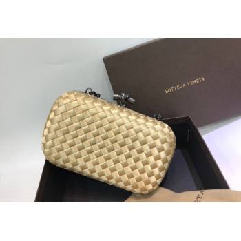 Bottega Veneta Small Silk Woven Knot Clutch with Snakeskin Trim Yellow 2023 BV8651 (WT-231226048)