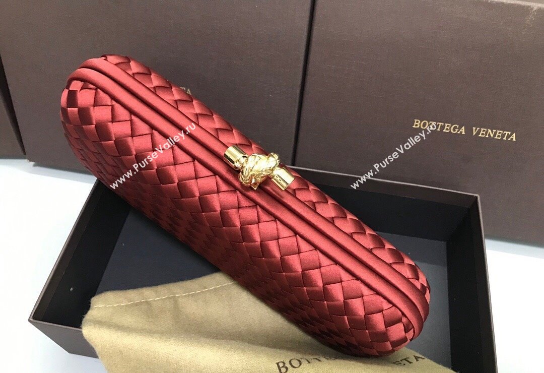 Bottega Veneta Stretch Box Knot Silk Woven Bag Red 2023 BV8651 (WT-231226056)