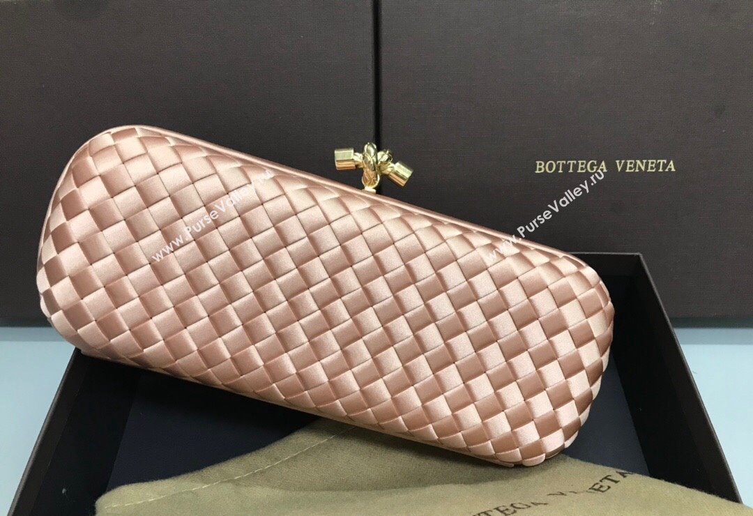 Bottega Veneta Stretch Box Knot Silk Woven Bag Light Pink 2023 BV8651 (WT-231226058)