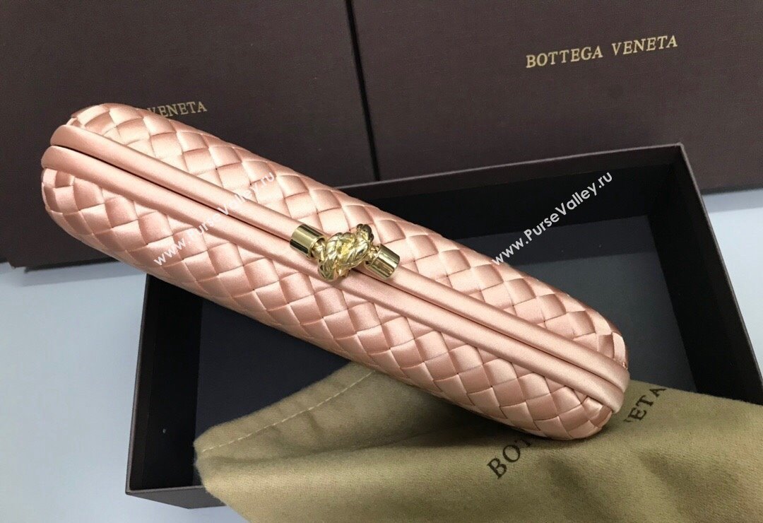 Bottega Veneta Stretch Box Knot Silk Woven Bag Light Pink 2023 BV8651 (WT-231226058)