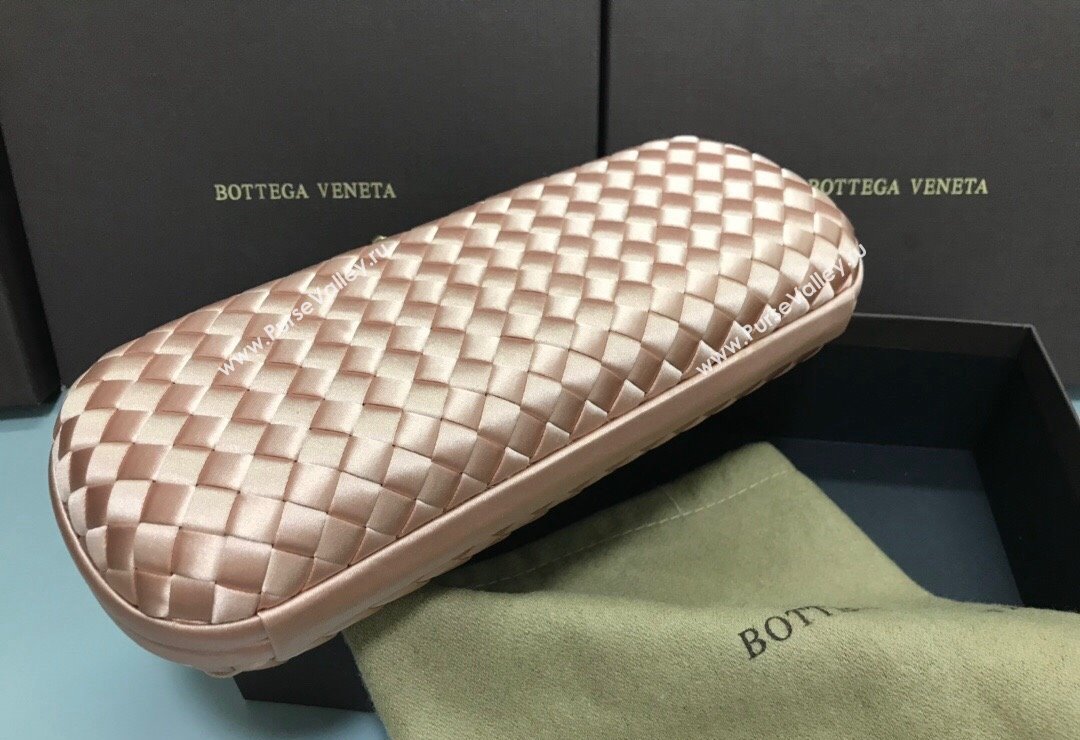 Bottega Veneta Stretch Box Knot Silk Woven Bag Light Pink 2023 BV8651 (WT-231226058)