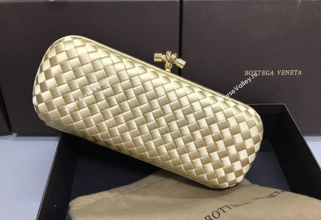 Bottega Veneta Stretch Box Knot Silk Woven Bag Yellow 2023 BV8651 (WT-231226059)