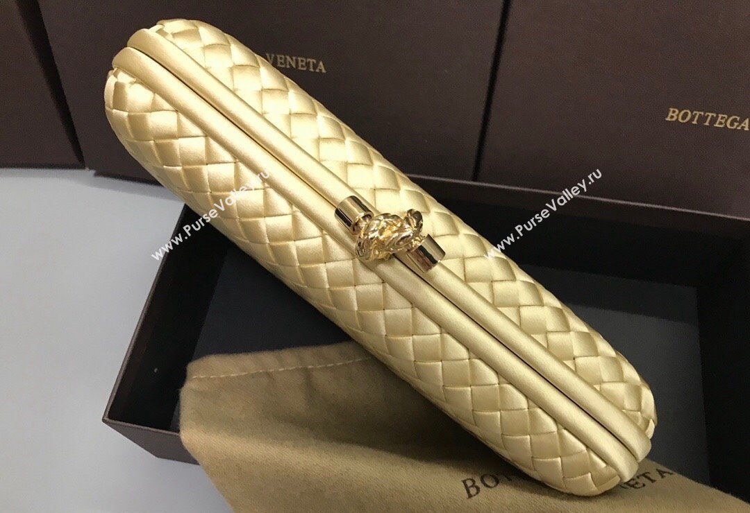 Bottega Veneta Stretch Box Knot Silk Woven Bag Yellow 2023 BV8651 (WT-231226059)