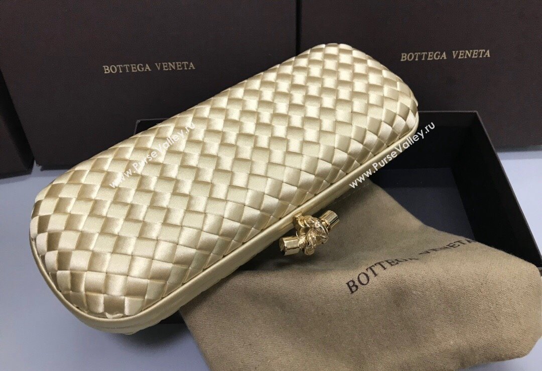 Bottega Veneta Stretch Box Knot Silk Woven Bag Yellow 2023 BV8651 (WT-231226059)