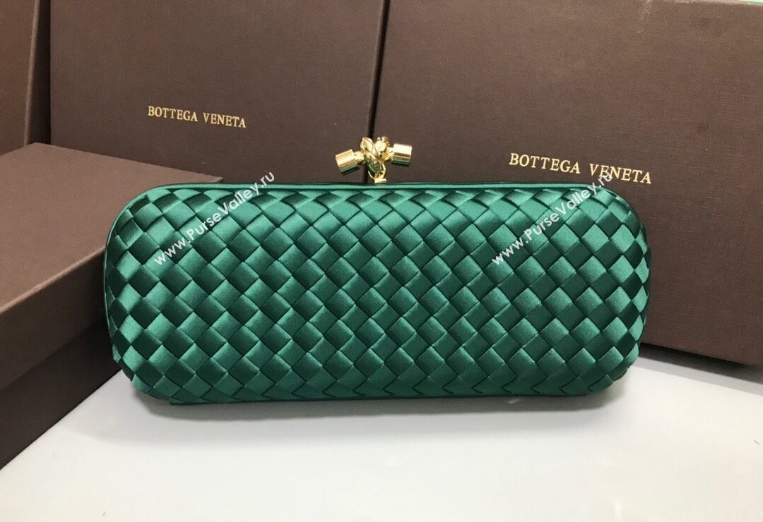 Bottega Veneta Stretch Box Knot Silk Woven Bag Green 2023 BV8651 (WT-231226060)