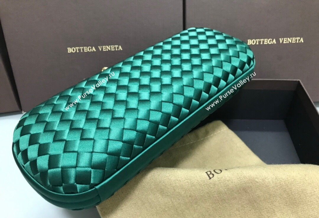 Bottega Veneta Stretch Box Knot Silk Woven Bag Green 2023 BV8651 (WT-231226060)