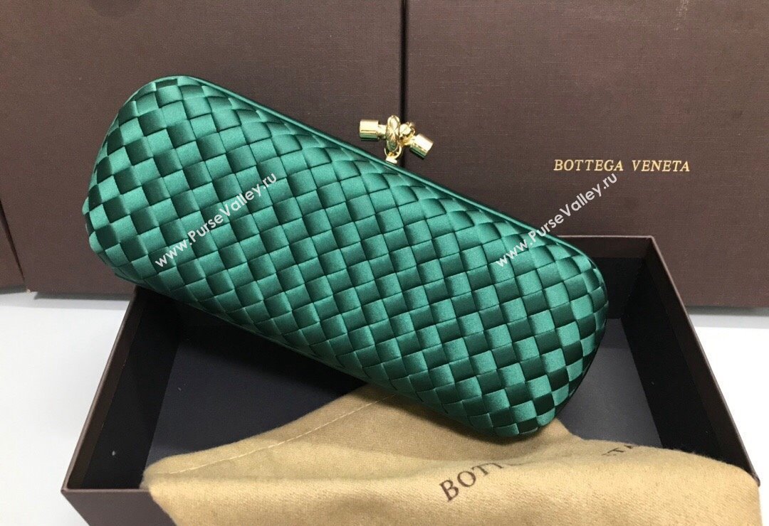 Bottega Veneta Stretch Box Knot Silk Woven Bag Green 2023 BV8651 (WT-231226060)