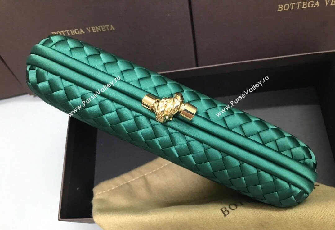 Bottega Veneta Stretch Box Knot Silk Woven Bag Green 2023 BV8651 (WT-231226060)