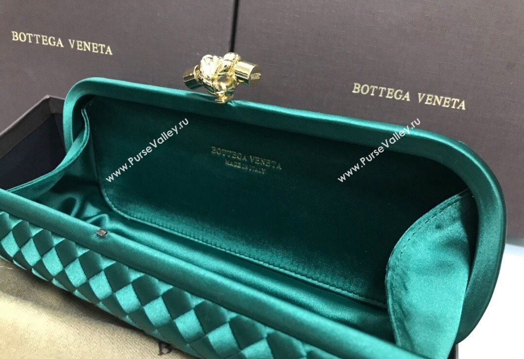 Bottega Veneta Stretch Box Knot Silk Woven Bag Green 2023 BV8651 (WT-231226060)