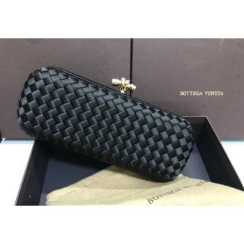 Bottega Veneta Stretch Box Knot Silk Woven Bag Black 2023 BV8651 (WT-231226061)