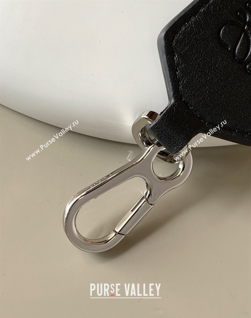 Loewe Anagram strap in jacquard and calfskin 4x134cm Black 2023 (Ys-231229123)