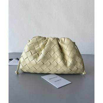 Bottega Veneta Mini Pouch Bag in Wide Intrecciato Leather Light Yellow 2023 585852 (YX-231226025)