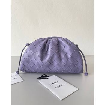 Bottega Veneta Mini Pouch Bag in Wide Intrecciato Leather Purple 2 2023 585852 (YX-231226031)