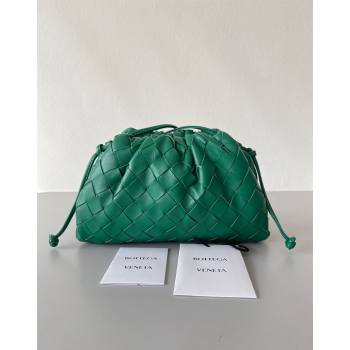 Bottega Veneta Mini Pouch Bag in Wide Intrecciato Leather Dark Green 2023 585852 (YX-231226034)