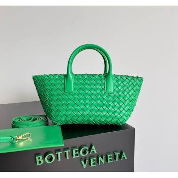 Bottega Veneta Mini Cabat Tote Bag in Intreccio Leather Parakeet Green 2023 709464 (YX-231225006)