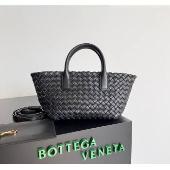 Bottega Veneta Mini Cabat Tote Bag in Intreccio Leather Black 2023 709464 (YX-231225013)