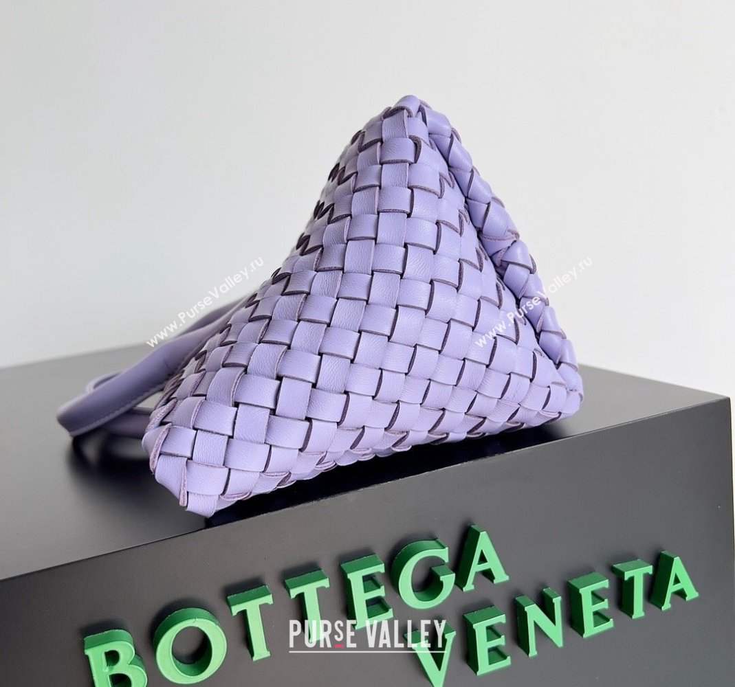 Bottega Veneta Mini Cabat Tote Bag in Intreccio Leather Purple 2 2023 709464 (YX-231225017)