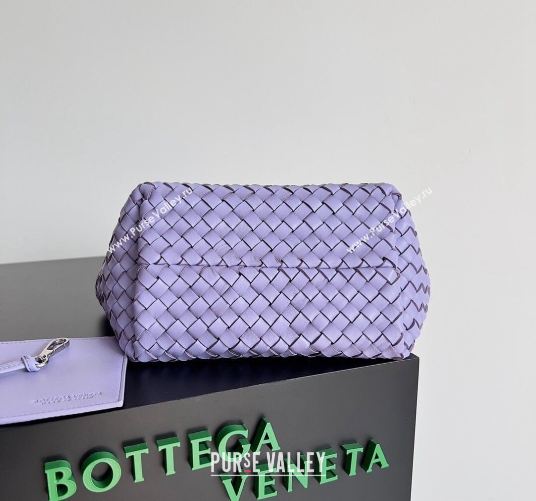 Bottega Veneta Mini Cabat Tote Bag in Intreccio Leather Purple 2 2023 709464 (YX-231225017)