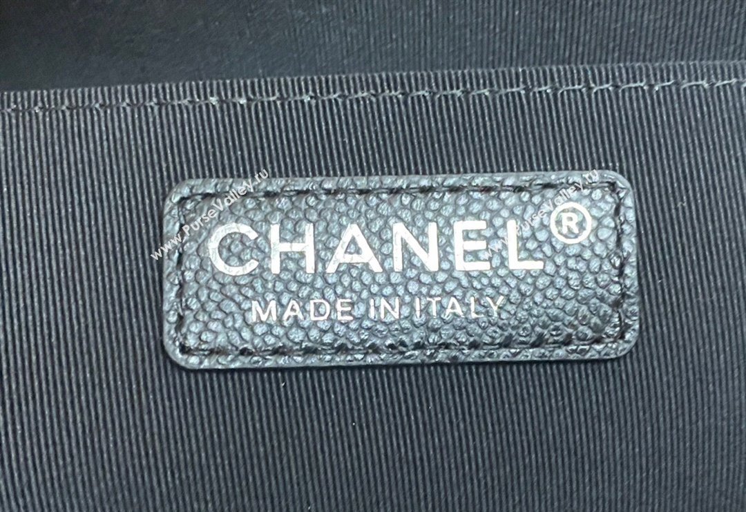 Chanel XL Airline Travel Flap Bag in Grained Leather Black/Silver 2023 1226 (yezi-2312260109)