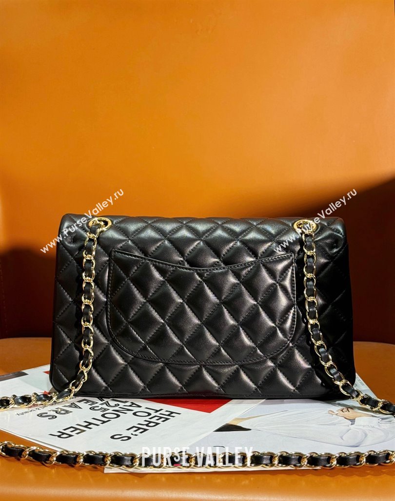 Chanel Lambskin Classic Flap Bag with Badges Charm A01112 Black 2023 (yezi-2312260116)