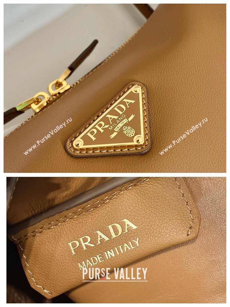 Prada Leather Handbag 1BA444 Brown 2023 (YZ-231229027)