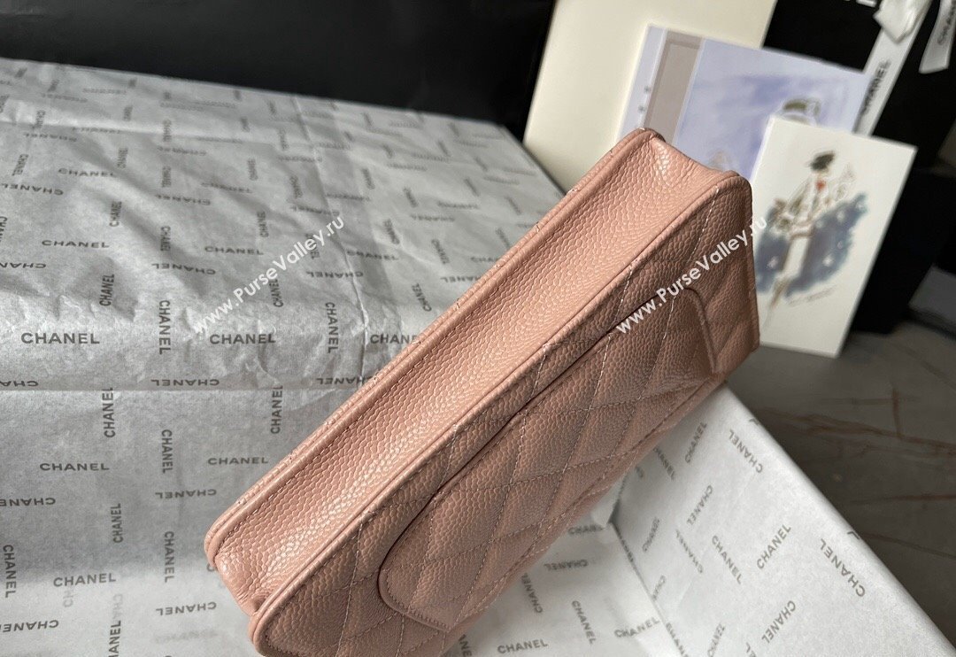 Chanel Grained Calfskin Classic Wallet on Chain WOC Gold/Nude Pink 2024 (yingf-240117018)