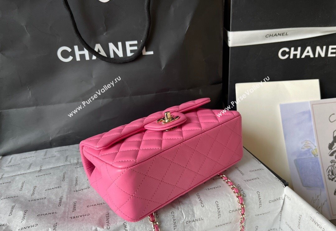 Chanel Lambskin Mini Flap Bag with Top Handle AS2431 Pink 2 2024 (yingf-240117026)