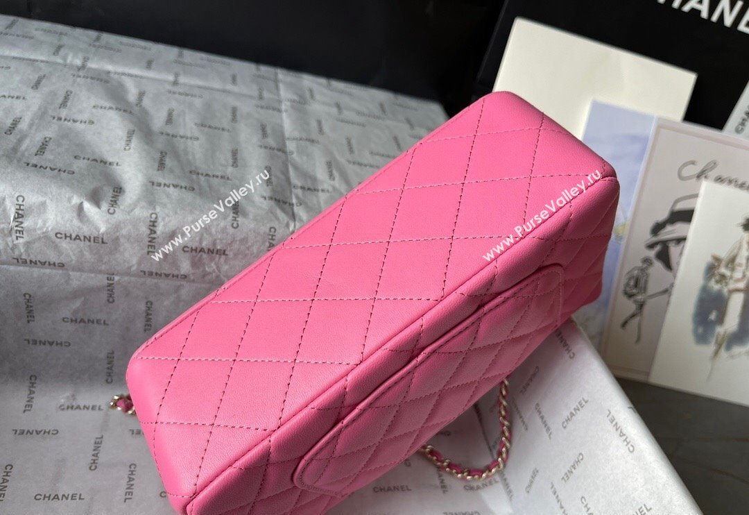 Chanel Lambskin Mini Flap Bag with Top Handle AS2431 Pink 2 2024 (yingf-240117026)