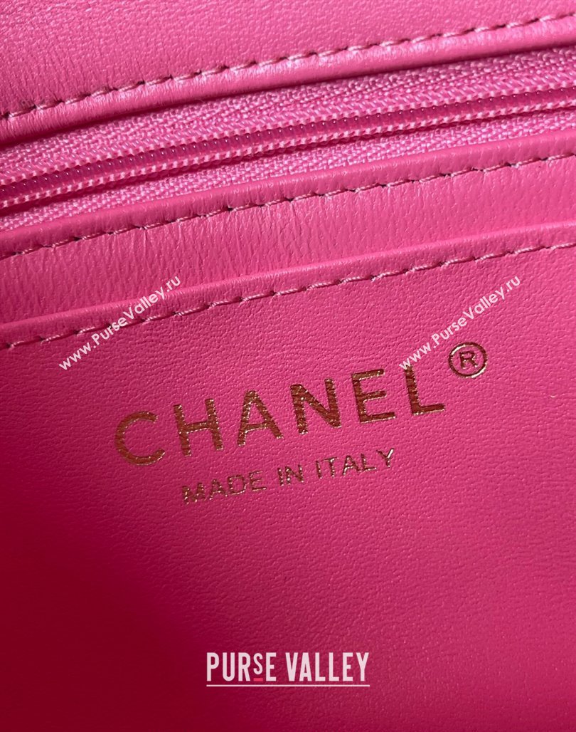 Chanel Lambskin Mini Flap Bag with Top Handle AS2431 Pink 2 2024 (yingf-240117026)