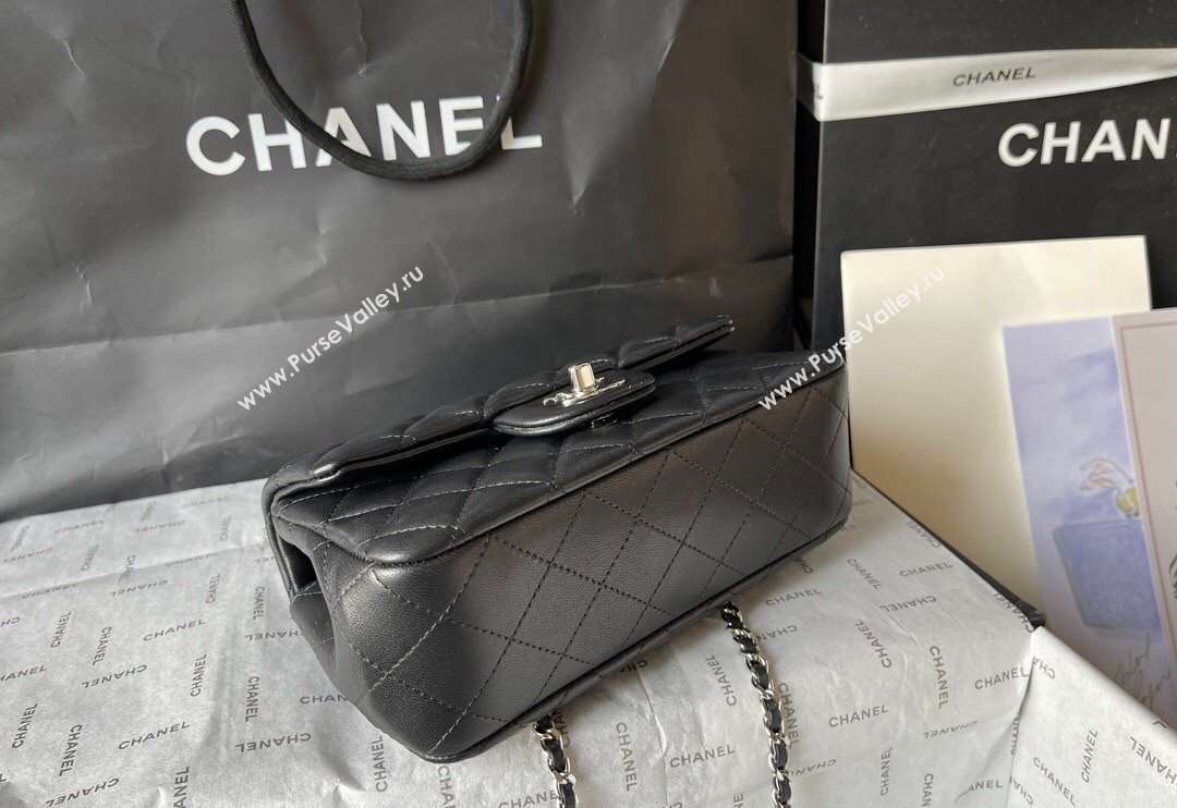 Chanel Lambskin Mini Flap Bag with Top Handle AS2431 Black 2024 (yingf-240117027)