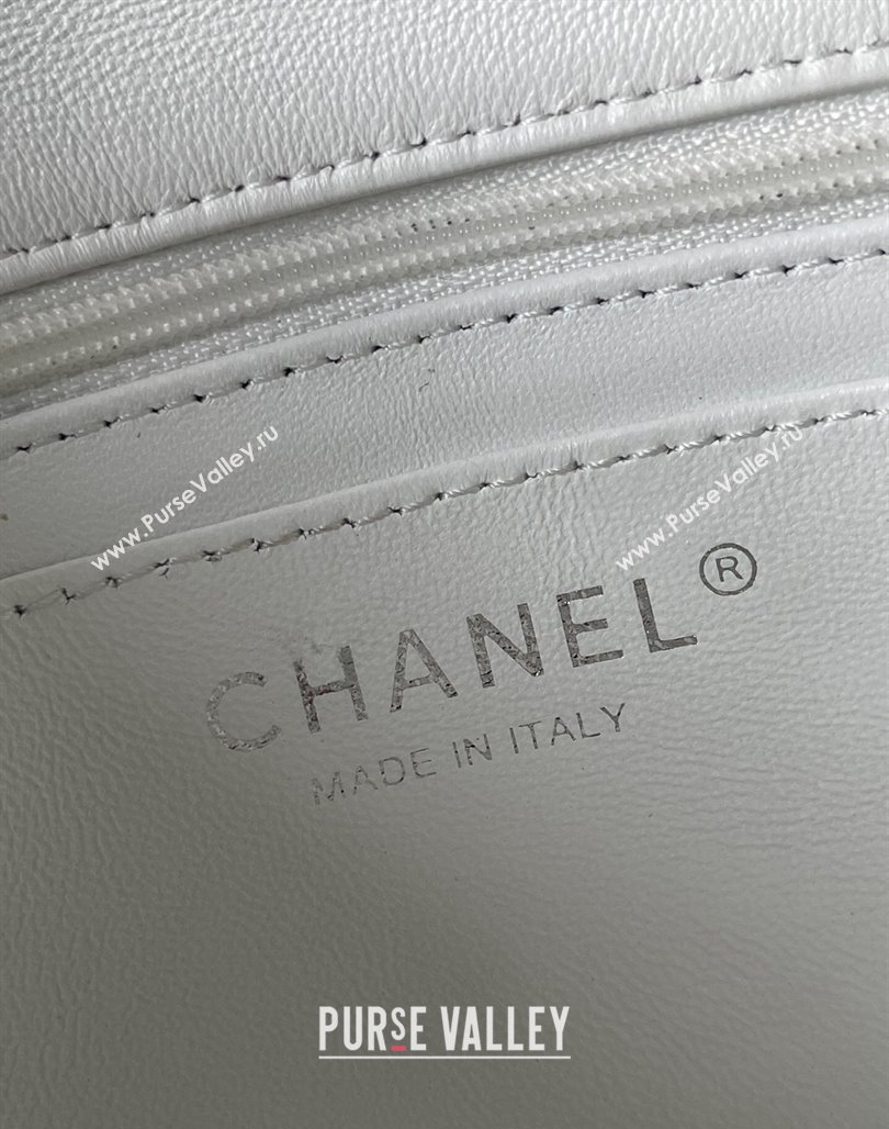 Chanel Lambskin Mini Flap Bag with Top Handle AS2431 White 2024 (yingf-240117028)