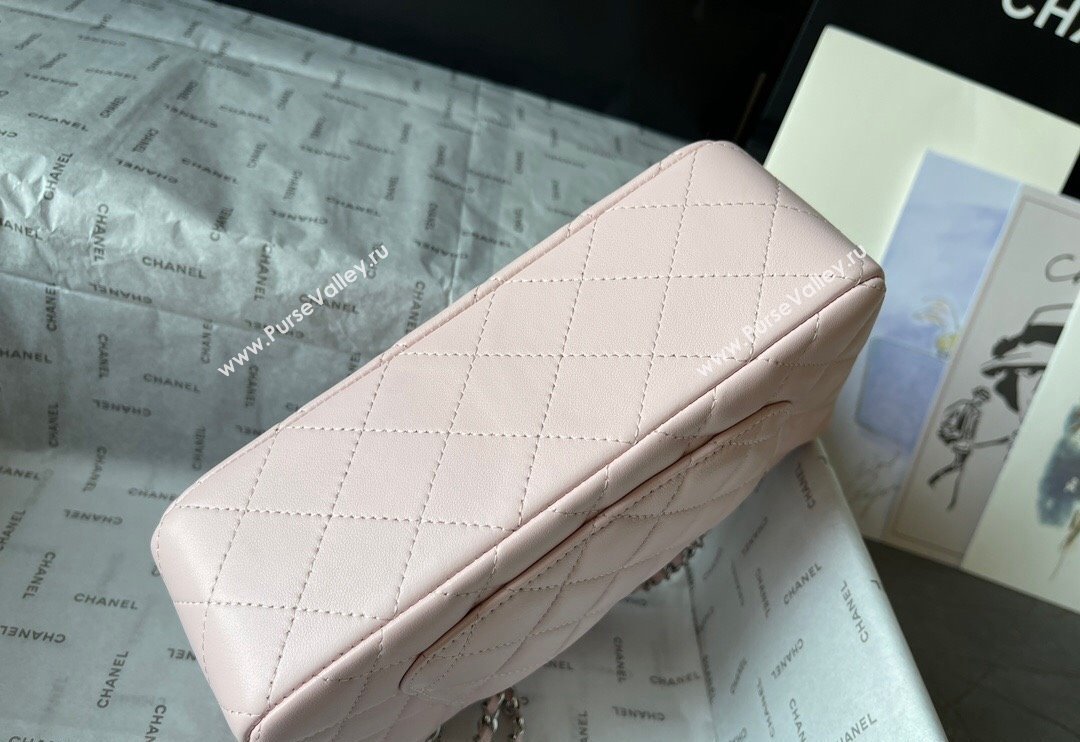 Chanel Lambskin Mini Flap Bag with Top Handle AS2431 Pale Pink 2024 (yingf-240117033)